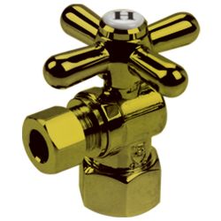 Brass angle valve # D64-010PVD - Are Sheng Plumbing Industry