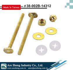 D100-009B-14312- brass toilet closet bolt set