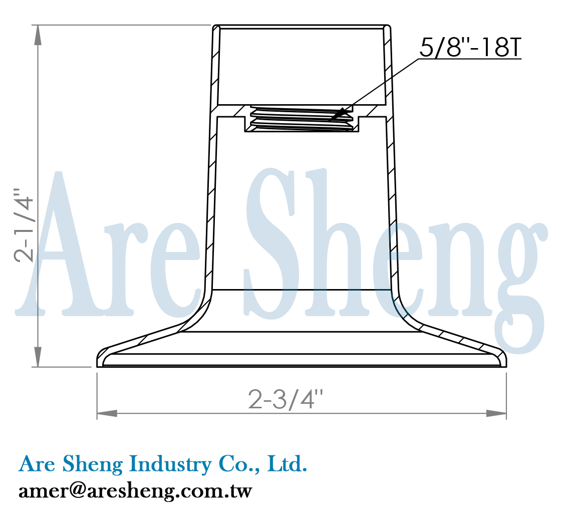 Pfister flange with dimension-Are Sheng