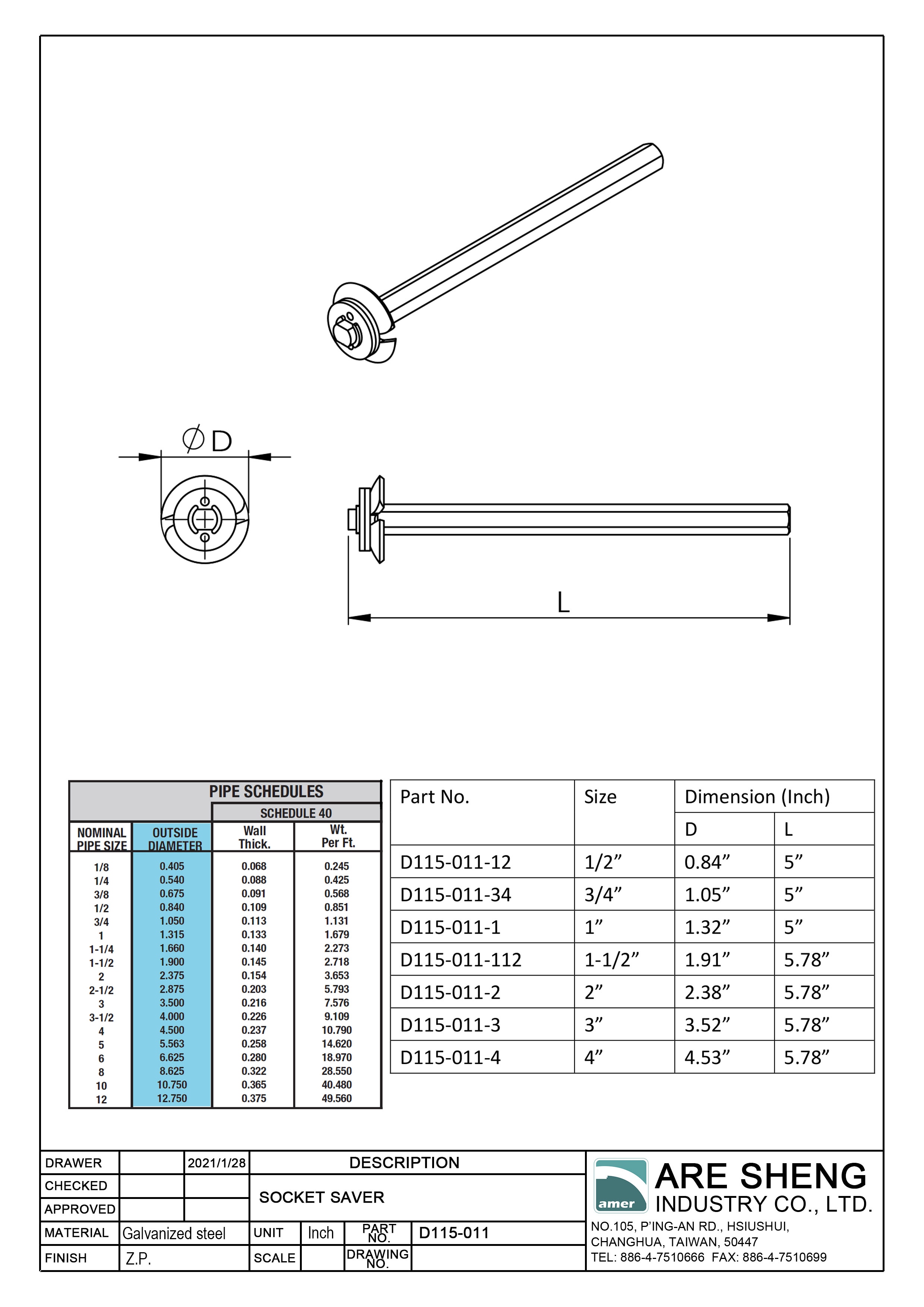 D115-011, socket saver tool, pvc abs