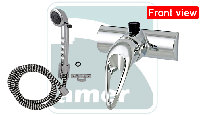 4 inch Wall-Mount Valve With Handheld Shower Set