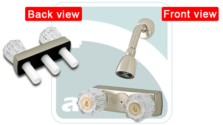 4 inch Centerset Wall-Mount Valve With Shower Head