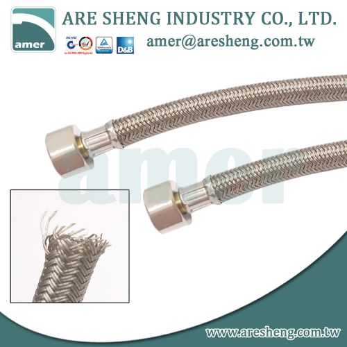 Polymer braided tube, faucet water supply line