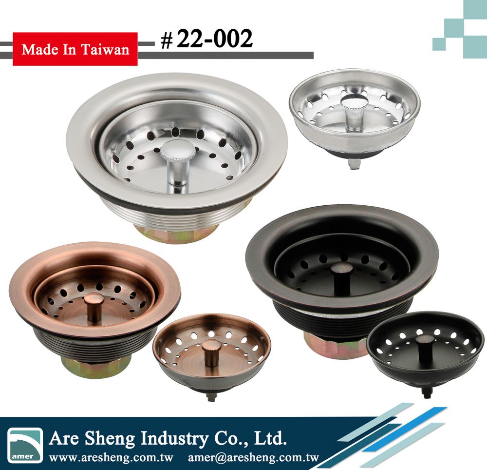 Sink Strainer and Basket with Fixed Post- Manufacturer | Are Sheng