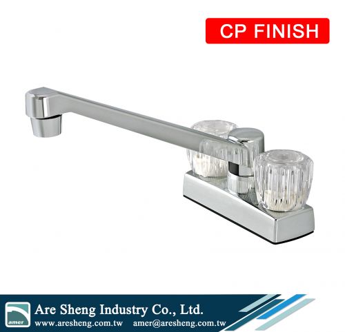 Non-Metallic deck-mount swivel kitchen faucet