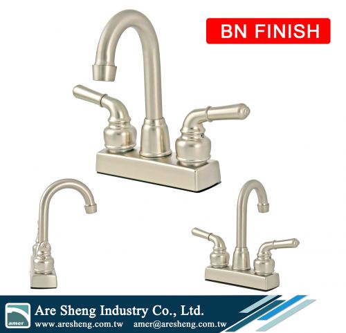 Non-Metallic deck-mount swivel bar faucet