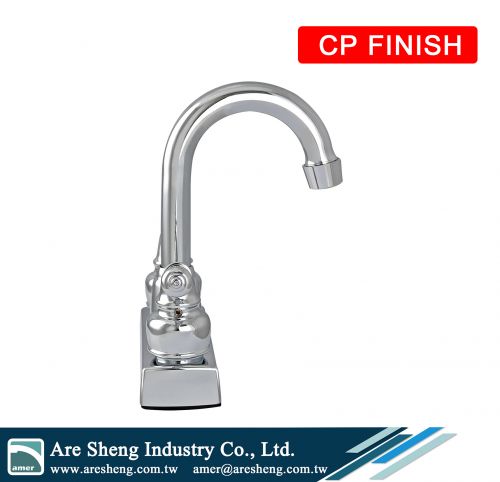 Non-Metallic deck-mount swivel bar faucet