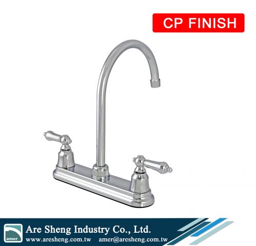 Non-Metallic 8 inch Centerset Swivel Kitchen Faucet