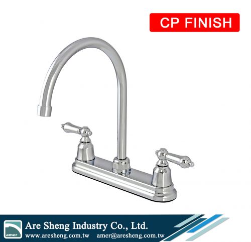 Non-Metallic 8 inch Centerset Swivel Kitchen Faucet