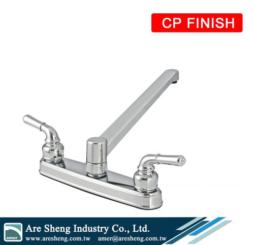 Non-Metallic 8 inch Centerset Swivel Kitchen Faucet