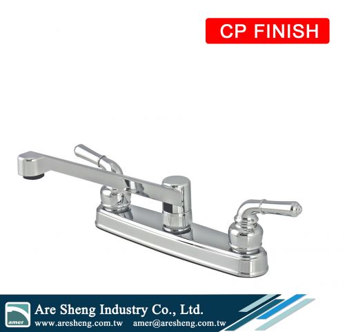 Non-Metallic 8 inch Centerset Swivel Kitchen Faucet