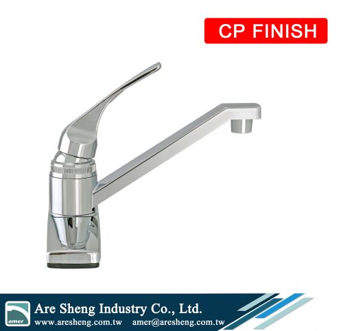 Non-Metallic 8 inch Centerset Deck-Mount Swivel Kitchen Faucet