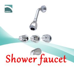 Shower faucet and valve in different styles with 2 handle or 3 handle, with or without diverter and spout from Are Sheng